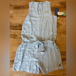 NWT - tentree W Langford Romper in Skyway Blue - Size L
